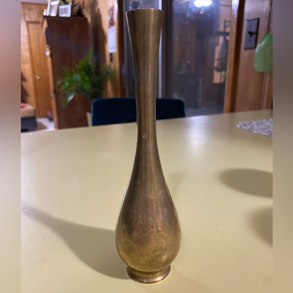 Brass bud vase